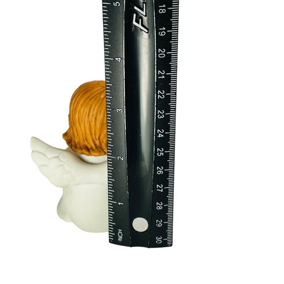 Vintage Lefton Sleeping Girl Angel Figurine Holly Accent Design - Picture 4 of 9